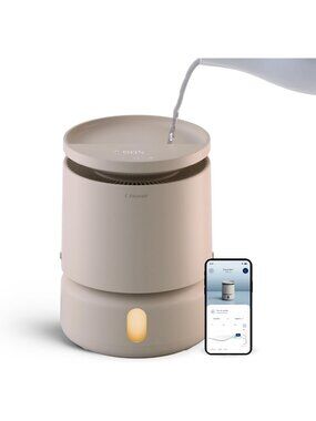 Top-Fill 3.8L Humidifier for Bedroom, 1 Gal Capacity, DreamWell Beige Design